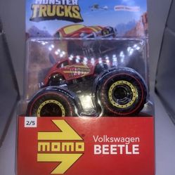 2022 HOT WHEELS MONSTER TRUCKS VOLKSWAGEN BEETLE MOMO 1:64 OreillyAutoParts VHTF