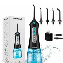 Cordless Water Flosser Dental Oral Irrigator Travel Teeth Cleaner Floss Pick BLK
