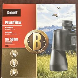 Bushnell 10x50 PowerView Binoculars (Black)