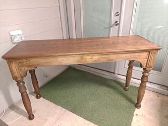 Newly Refinished 62” Solid Wood Console / Sofa Table