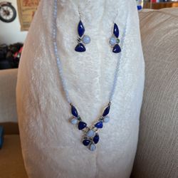 Blue Cobalt Necklace Set