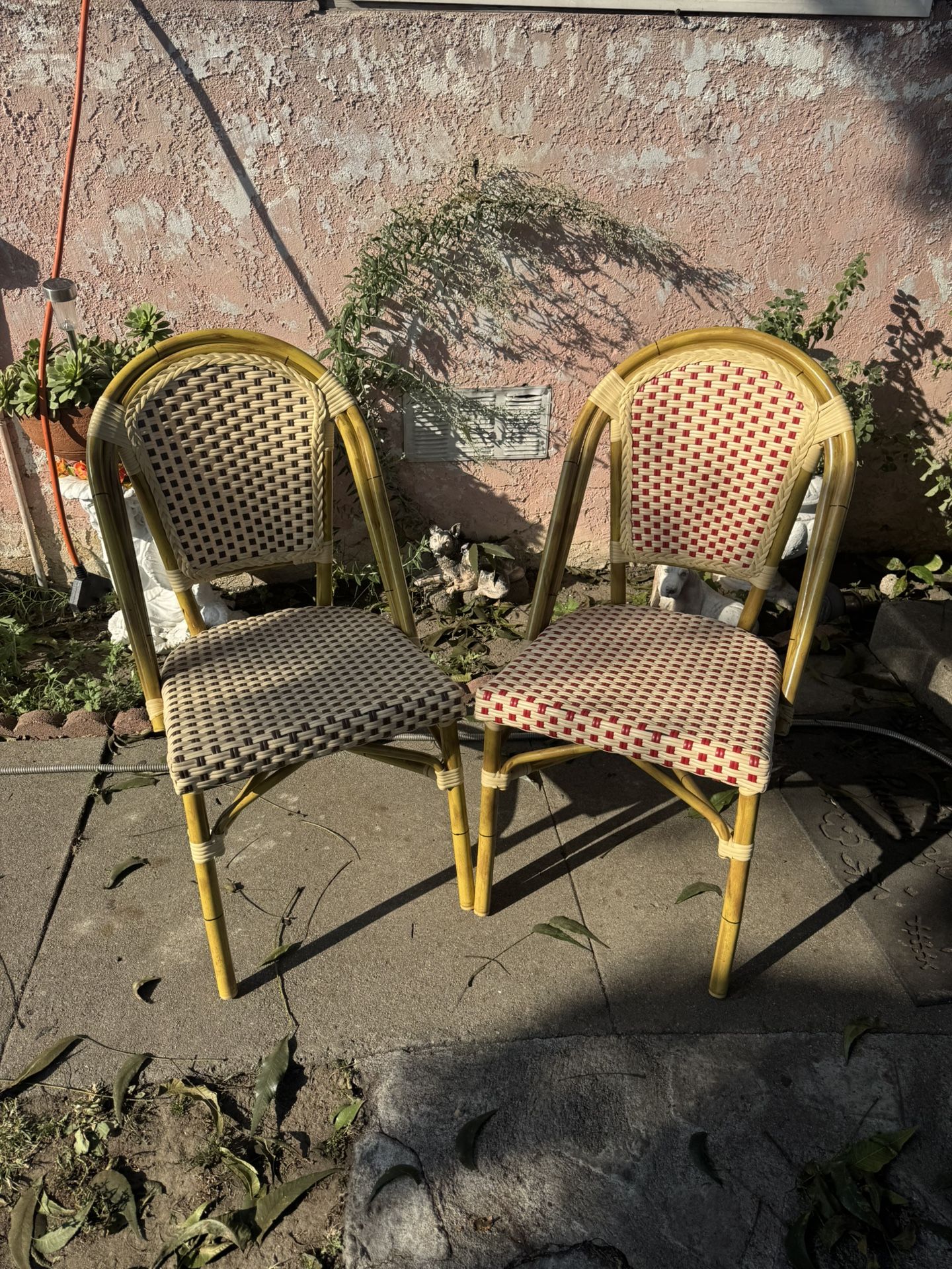 Set Of Bamboo Chairs