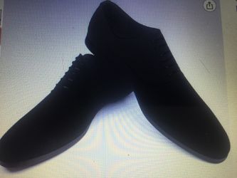 Men,’s Round Toe  Black Suede Shoes