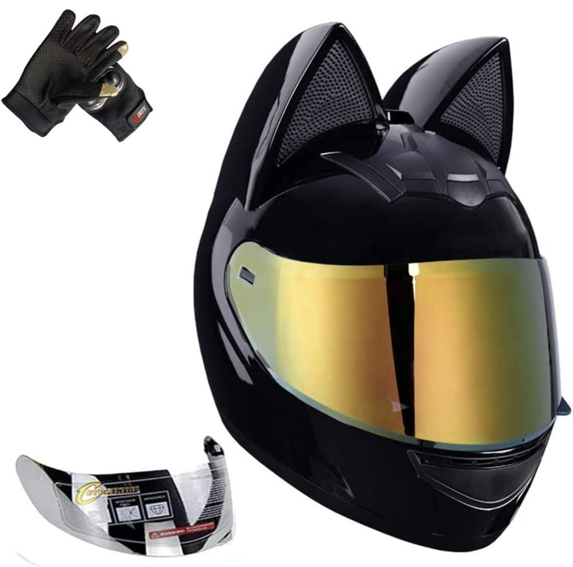 DOT certified cat woman motorcycle helmet medium size