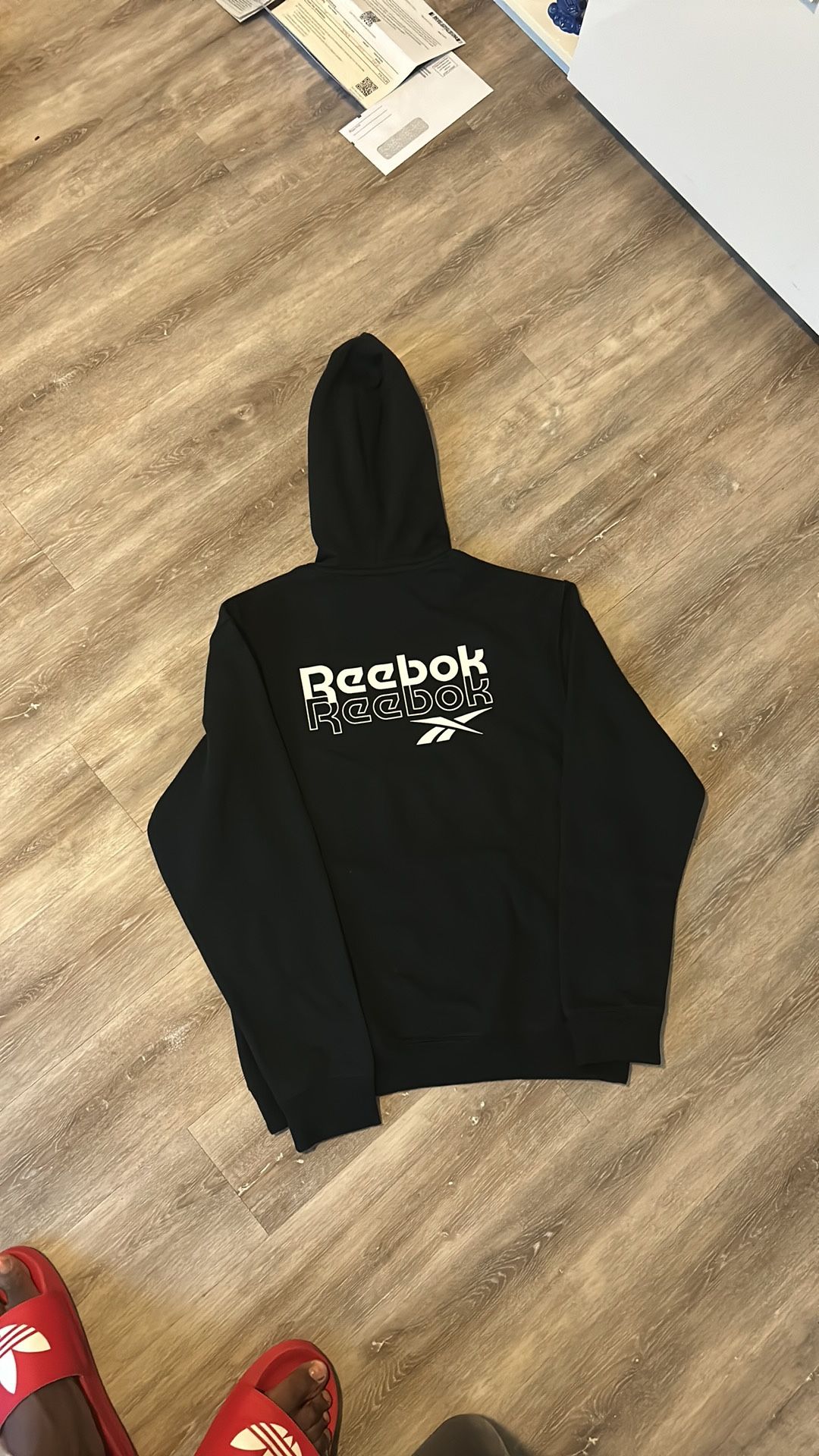 Men Black Reebok Hoodie 