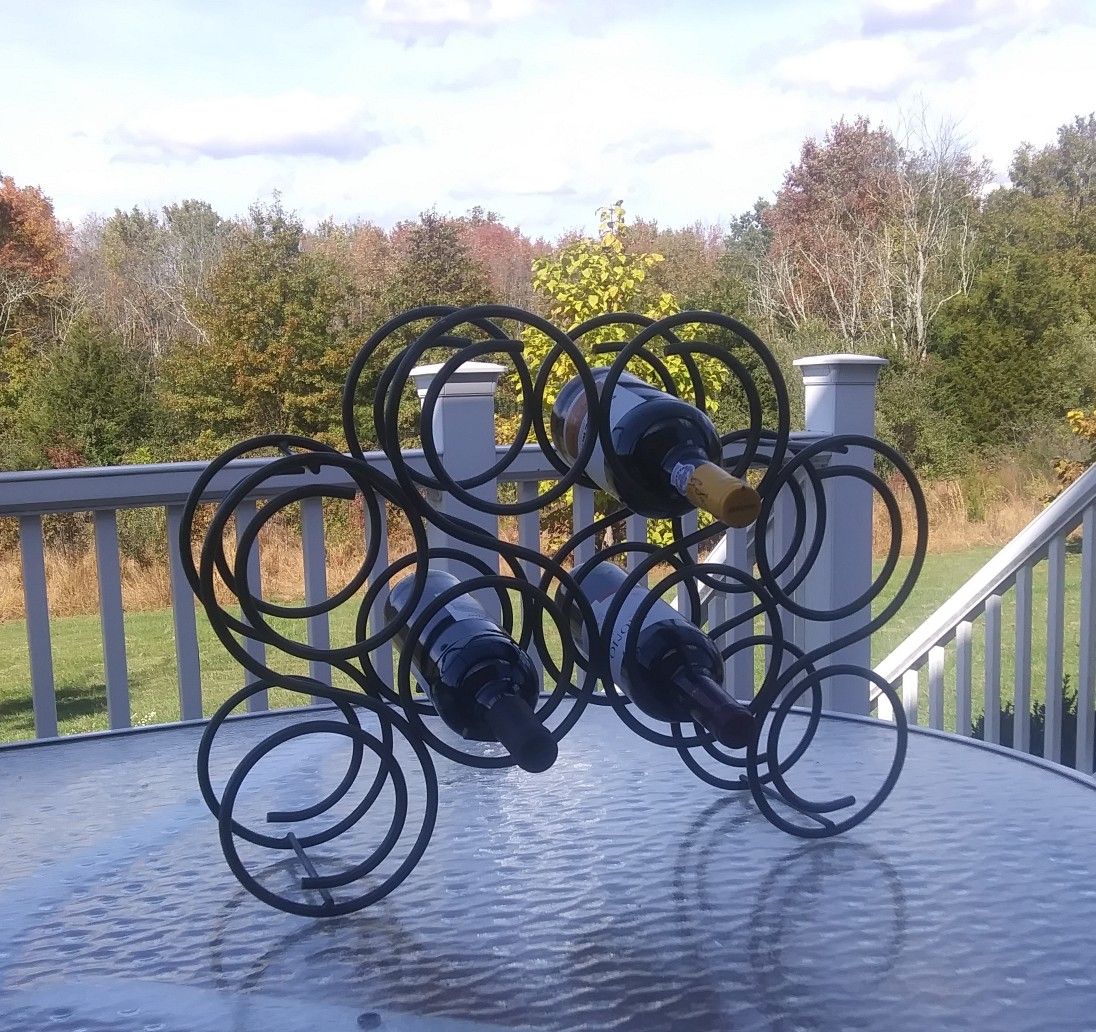 Restoration Hardware Wrought Iron Wine Rack - 8 Bottle Capacity
