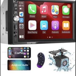 7 inch car stereo touchscreen,carplay, with camera