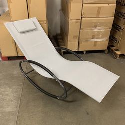$45 (Brand New) Zero gravity rocking chair outdoor patio lounge chair recline rocker w/ detachable pillow 