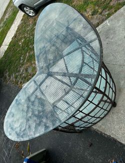 Outdoor Bar Glass Top With Shelves