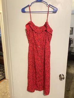Universal Thread Women's Red Paisley Dress Size Large NWT