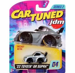 CarTuned 22 Toyota GR Supra Silver #04 JDM Series 2 1/64 Diecast Car Model NEW