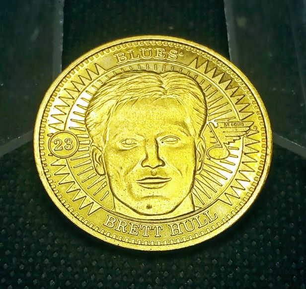 Brett Hull 1997-98 Pinnacle Mint Hockey Bronze Coins Limited Edition Rare NHL