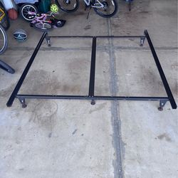 Adjustable metal bed frame