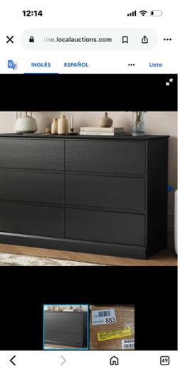 Black 6-Drawer Double Dresser