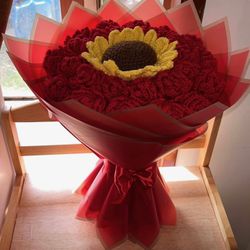 Crochet Rose Bouquet 