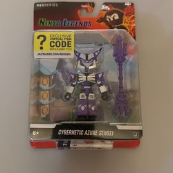 Jazwares Roblox Ninja Legends Cybernetic Azure Sensei Action Figure Azure