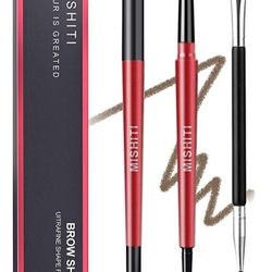 2 Pieces eyebrow pencil, Waterproof Dual Ends Eyebrow pencil With eyebrow Spoolie brush
