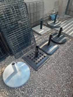 6 different Umbrella Stands 22-45 Lbs $20-$30 each See All Photos Read Description