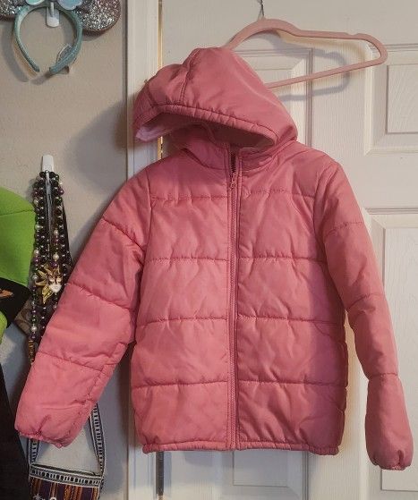 Girls Pink Puffer Jacket 