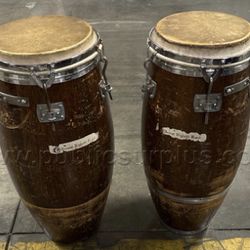 Vintage Conga Drum Set – Real Wood Latin Percussion (Pair)