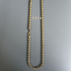 14k Yellow Gold Rope Chain 18 Inch