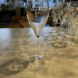 Genuine Crystal Tattinger Tulip Champagne Flutes
