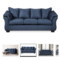 Blue sofa Microsuede 