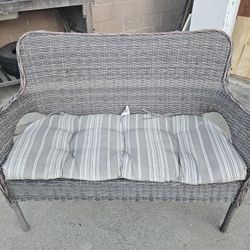 Wicker Bench & Chair 