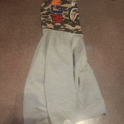 BAPE 1st Shark Full Zip Hoodie 'Grey' 100% AUTHENTIC 