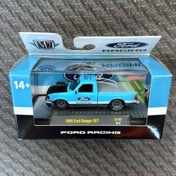 M2 Machines 1:64 1995 Ford Ranger XLT Ford Racing Blue/White - New Sealed