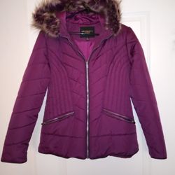 Hooded Jacket Purple Zipper