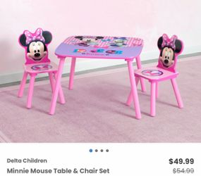 Minnie Mouse Table and Chair Set