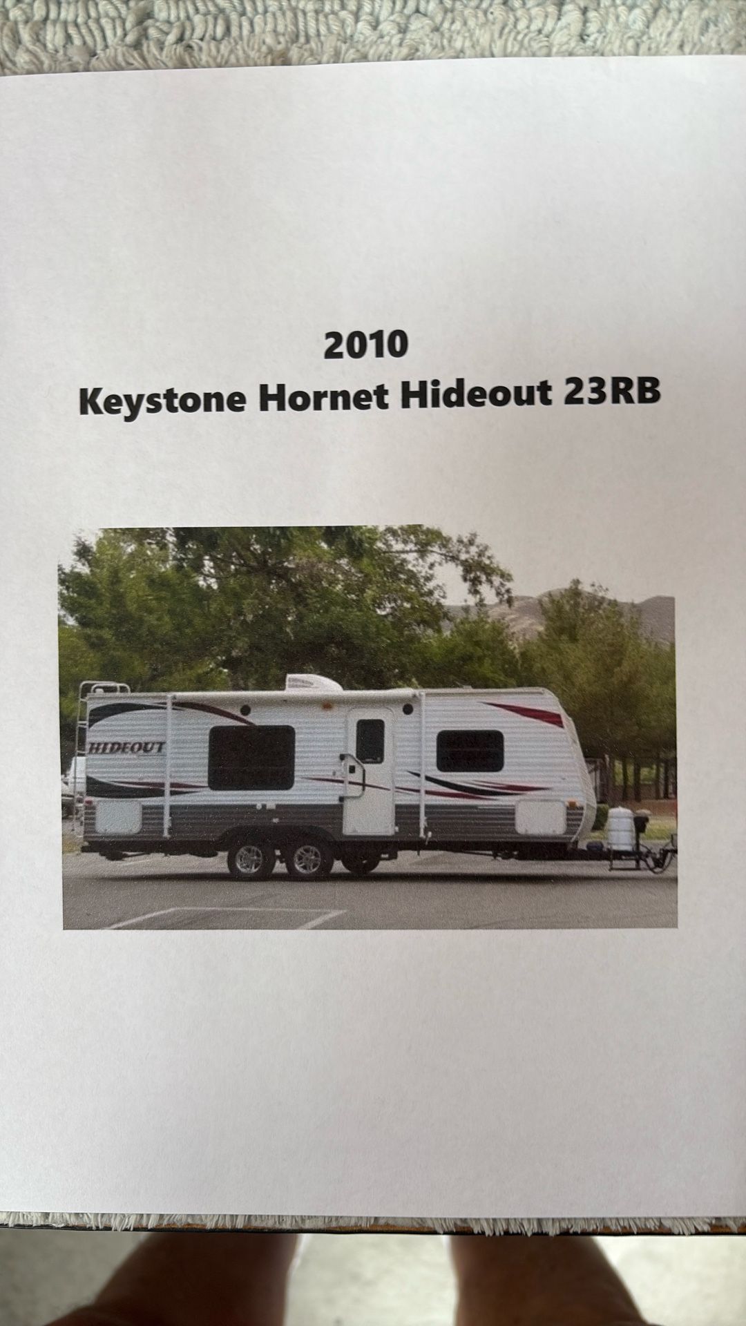 2010 Keystone Hornet Hideout 23RB