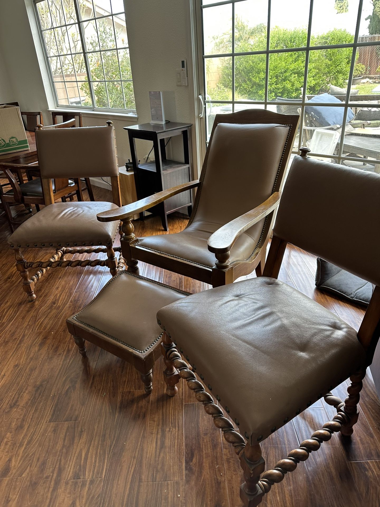 3 Chairs & matching Ottoman