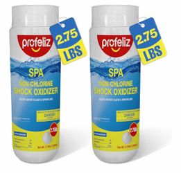 New-Non-Chlorine Shock for Hot Tubs, Spas & Pools,Fast-Acting Chlorine-Free Oxidizer Treatment,Clear Cloudy Water,2 Pack, 5.5 lb Total