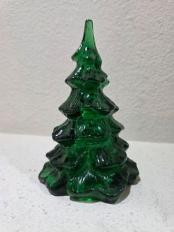 Fenton Art Glass Emerald Green Christmas Tree 6 1/2" Tall Holiday 1992 Exc Cnd