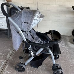 Gray Jeep Stroller 