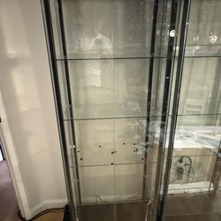 [ Moving Sales ]Display Cabinet With Glass Doors And Custom LED Lights