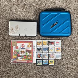 Nintendo 3ds XL silver Mario and Luigi Dream Team