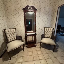 2 Vintage Upholstered Side Chairs