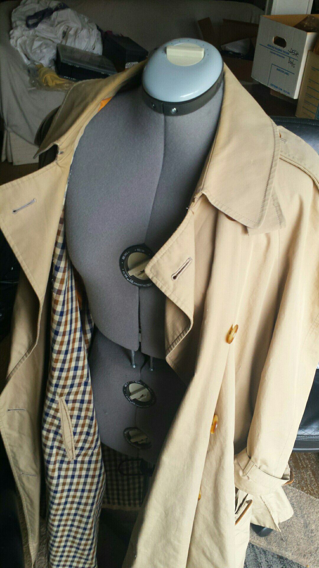Aquascutum Double Breasted Trench Coat Size 55 (XXL US)