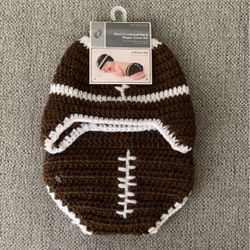 Football Hat And Diaper Cover