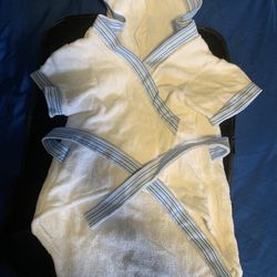 White With Blue Trimming For Dogs Size M