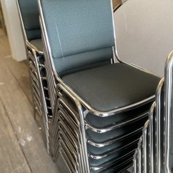 Green And Chrome Chairs