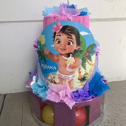 Baby Moana Piñata With Balls 