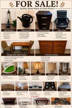 Moving Sale – Household Items for Sale