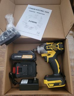 NEW Guiqiqi Impact Wrench Kit w/2 Batteries 2.0Ah