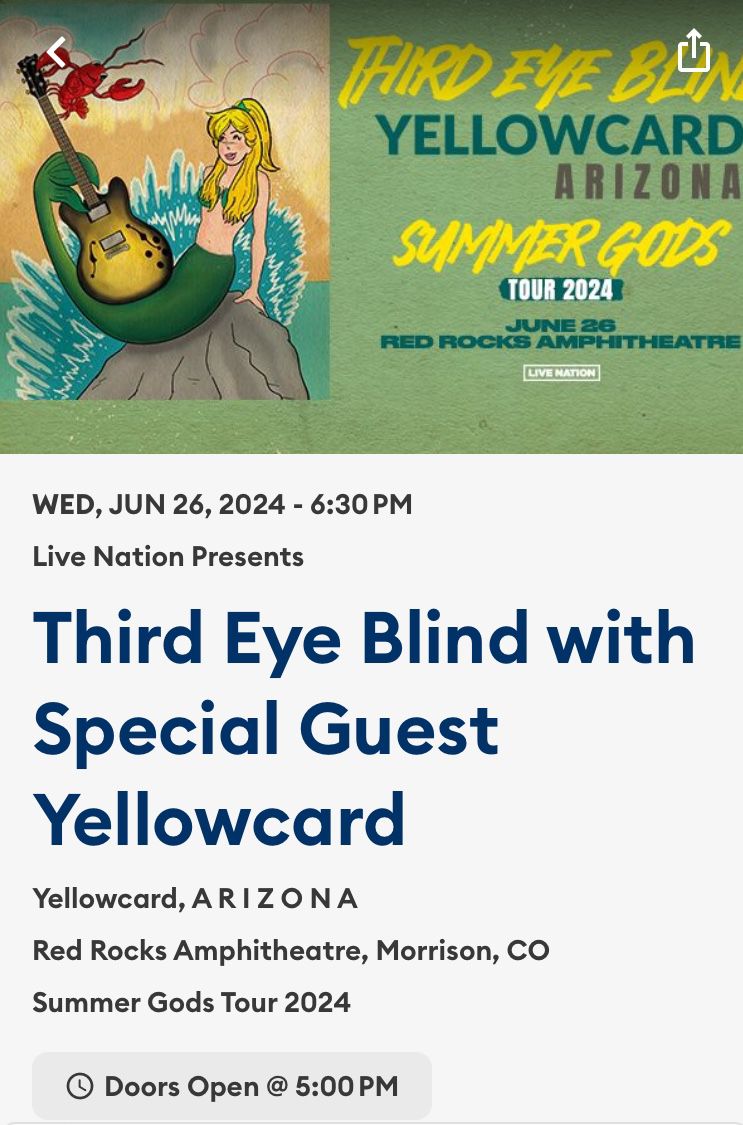Great Deal On Great Seats For Third Eye Blind!