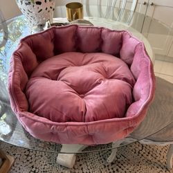 Up to 15lbs Machine Washable Cat Dog Bed, Round Comfort Pet Bed for Indoor Cats and Small Pets with Non-Slip Bottom