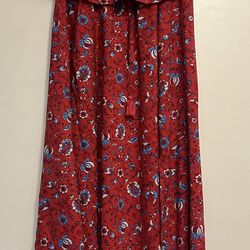 Red Strapless Dress Sundress 